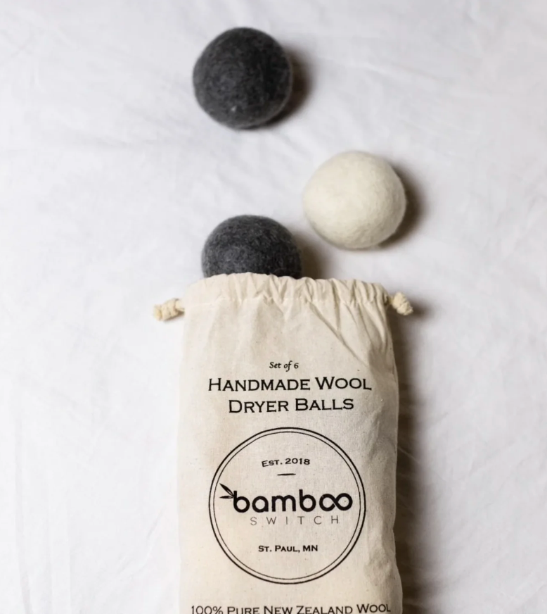 Set of 6 Handmade Wool Dryer Balls