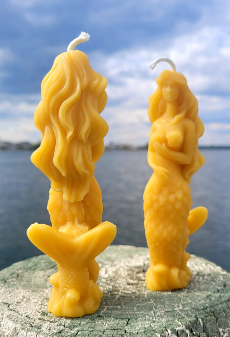 Mermaid Siren Beeswax Candle