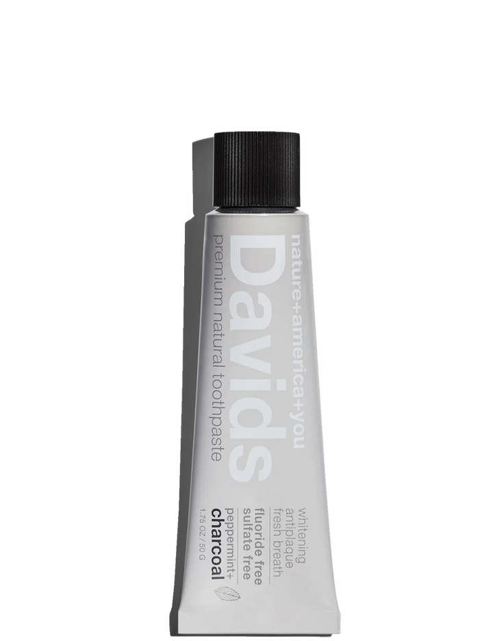Davids Natural Toothpaste Peppermint+Charcoal 5.25oz