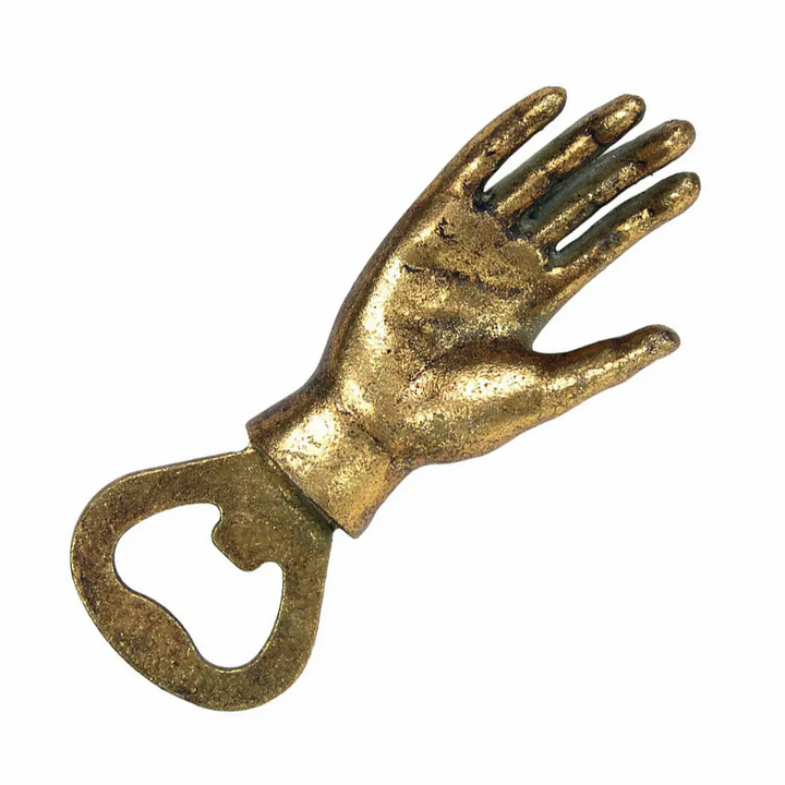 Iron Hand Bottle Opener with Gold Leafing