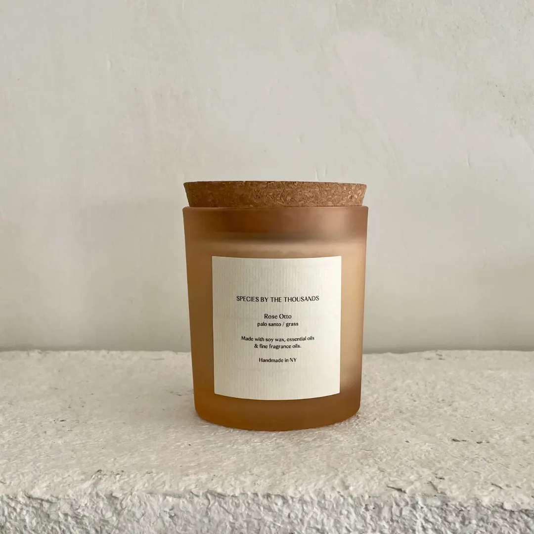 Rose Otto, Palo Santo + Grass Handcrafted Scented Soy Candle